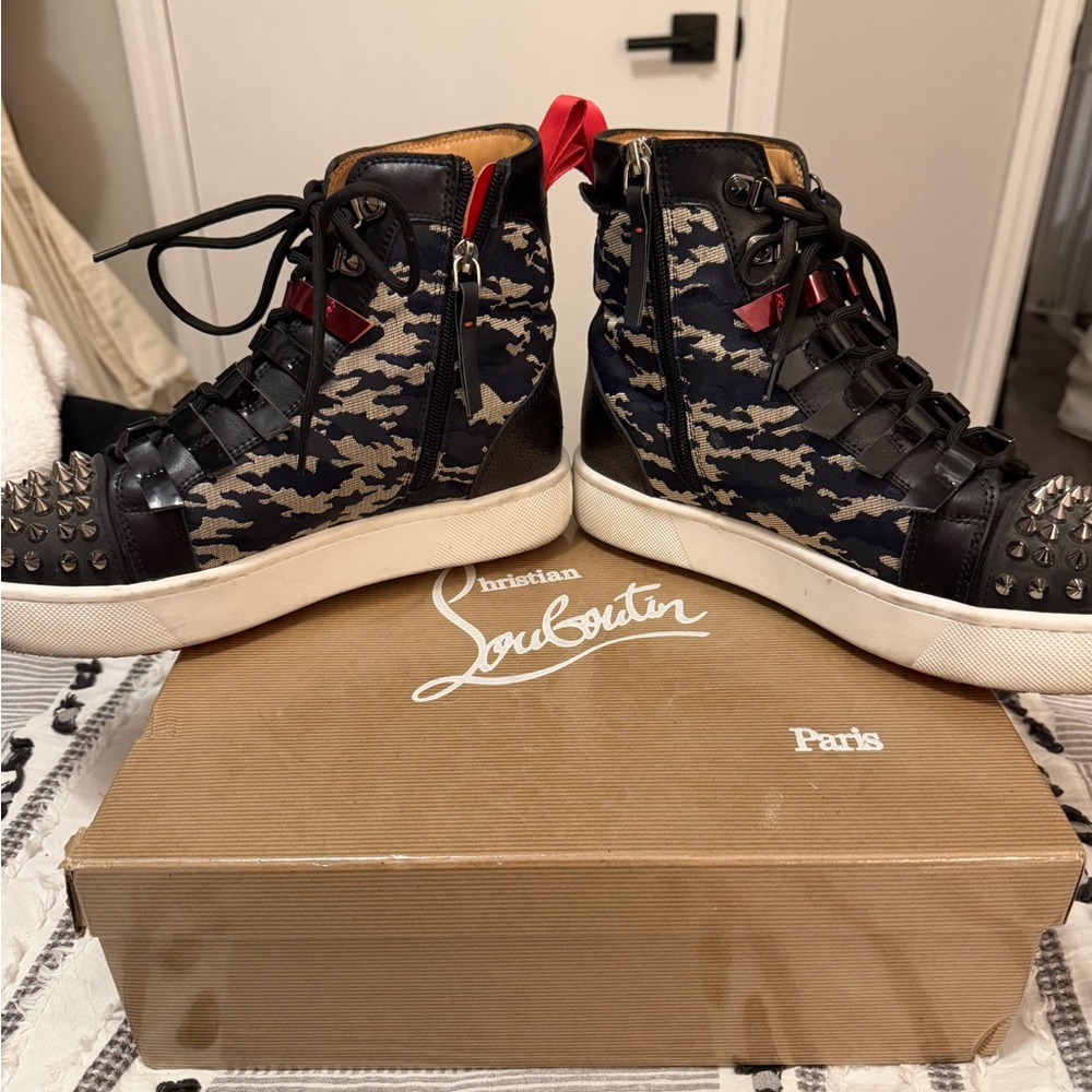 Louboutin studded high top sneakers sz 41 - Picture 11 of 11
